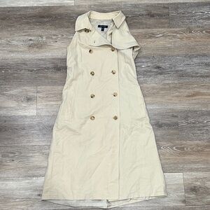 Burberry London Sleeveless Double-Breasted Trench Dress - Light Beige